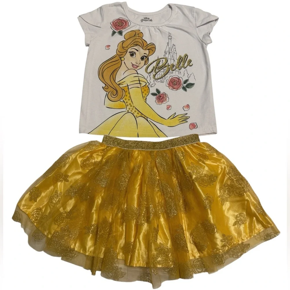 Disney Belle White and Yellow Outfit